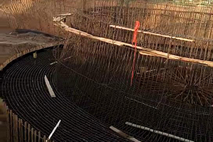 晋城砼烟囱新建施工现场