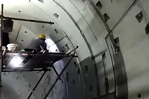 晋城地铁堵漏现场视频